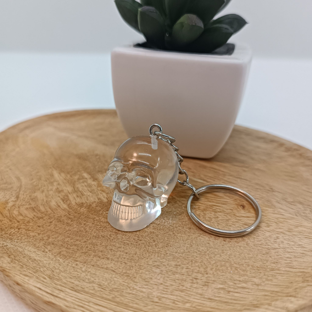 Porte Clé Crâne - Transparent