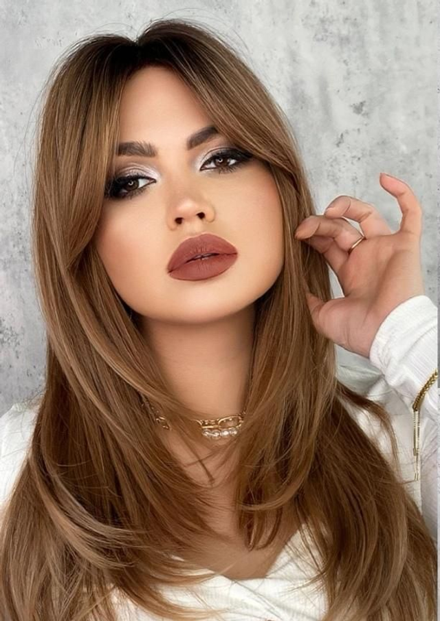 Perruque longue miel