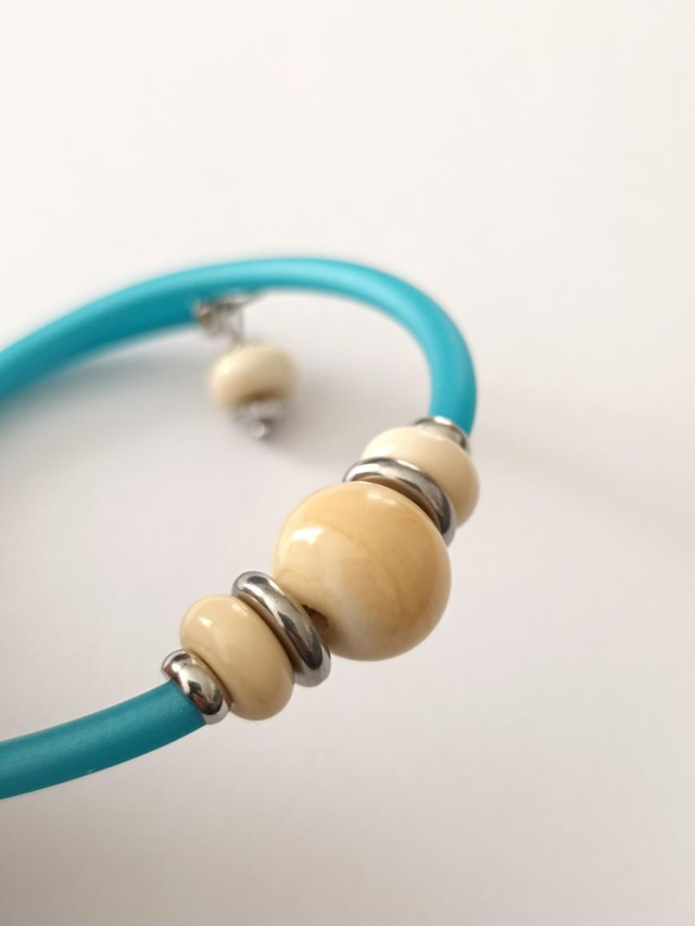 Bracelet Ivoire en verre 
