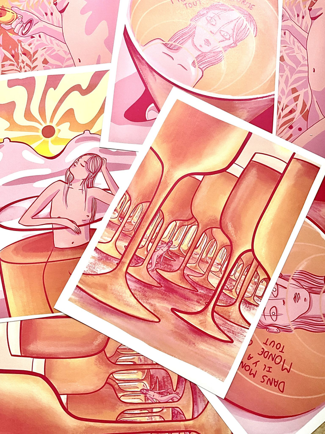 POSTER A3 Psychedelic women Série: Pays de cocagne 3