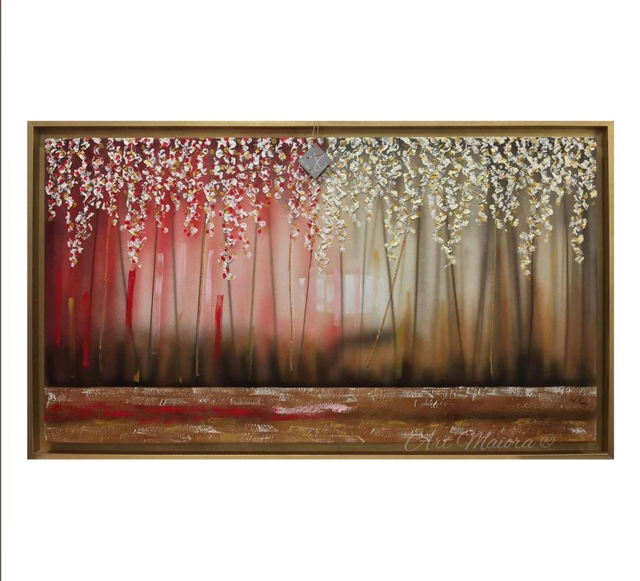 Quadro astratto moderno dipinto a mano su tela di cotone "Sogno" 130x70