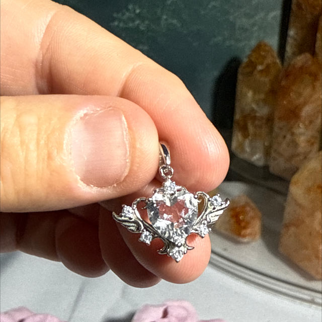 Clear quartz s925 pendant 