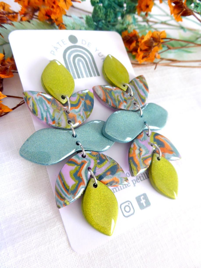 Boucles d'oreilles feuilles - Jungle Pop