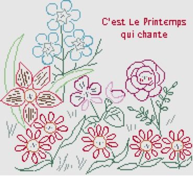 Grille "Le printemps chante"