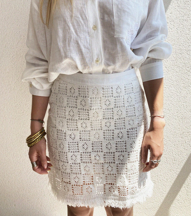 Jupe Valentina en crochet upcyclé 