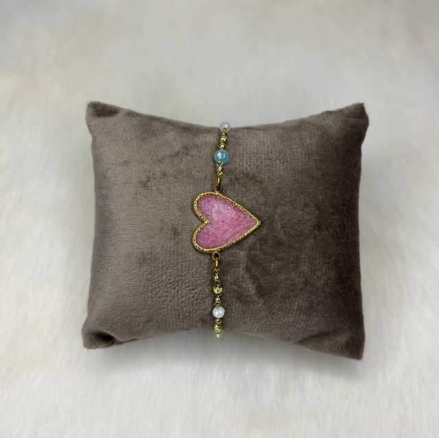 Bracelet Cœur rose