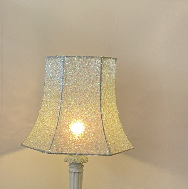 Lampenschirm Pailletten Unikat handmade by Charlotte