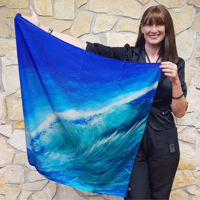 Foulard in seta cm 90 x 90 "Agosto"