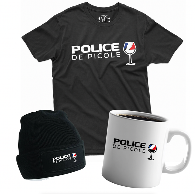 "POLICE DE PICOLE" Tshirt, Sweat, Bonnet, Totebag, Mug