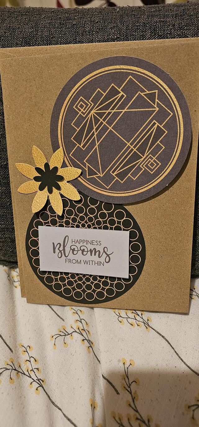 Happiness blooms with in card 