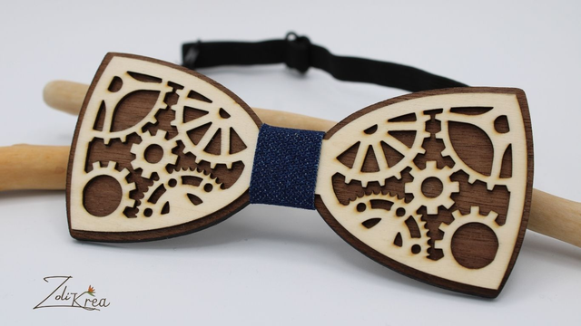 Noeud papillon &quot;Rouages&quot;