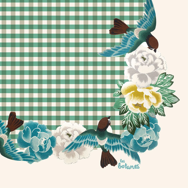 Torchon - Coton et Lin - Turquoise Vichy Vert