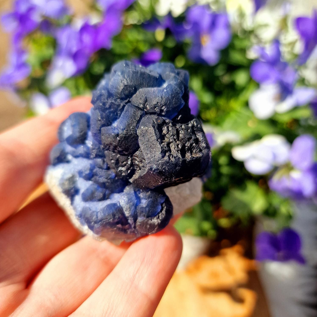 Blueberry Fluorite Cluster 