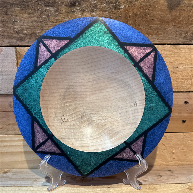 Beech Platter with Colour Effect