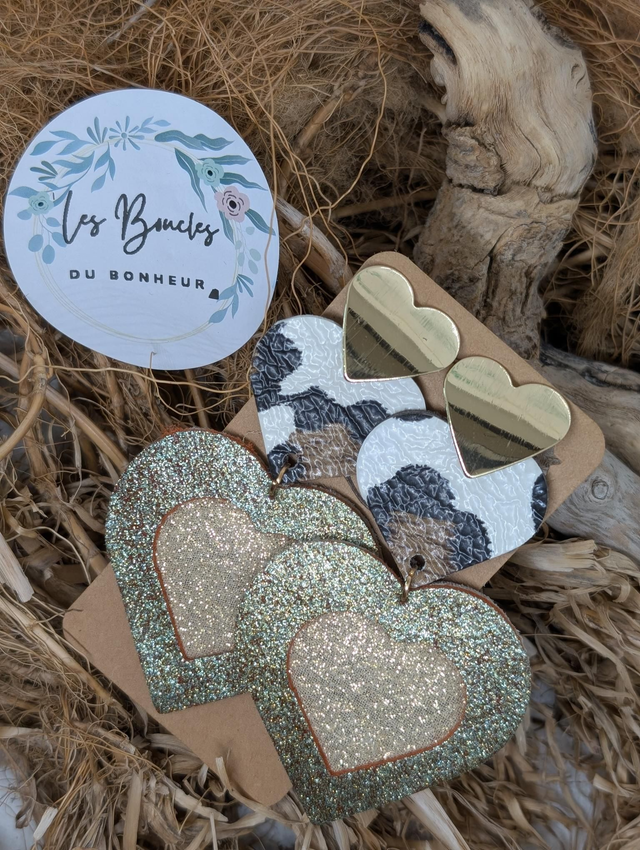 Boucles d&#039;oreilles Marie Laure ml021 vache doré 