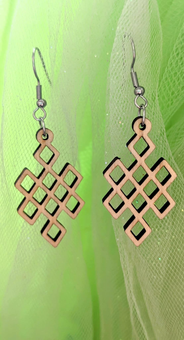 Boucles d'oreilles nœud sans fin 