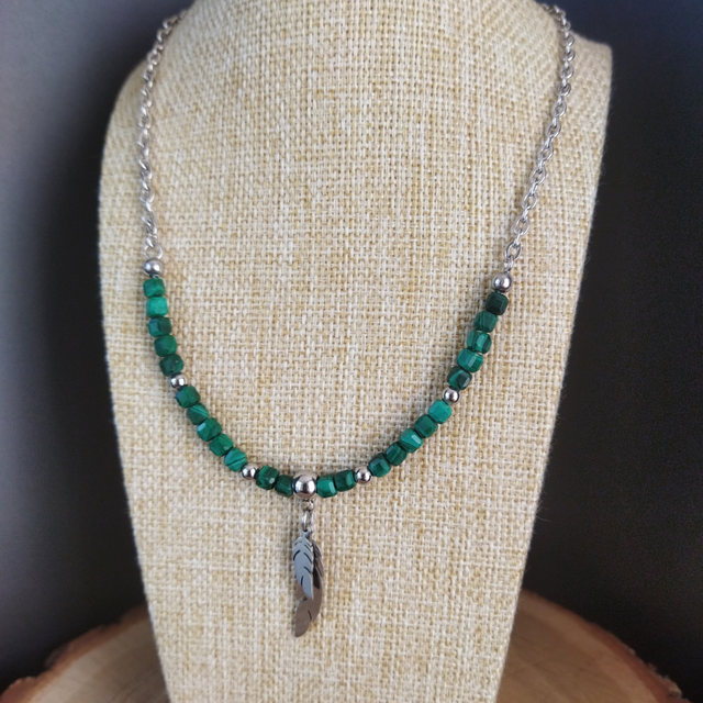 Collier ras de cou Malachite