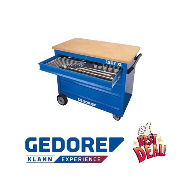 Rollwerkbank mit Sortiment "NFZ Achse" KL-4999-820