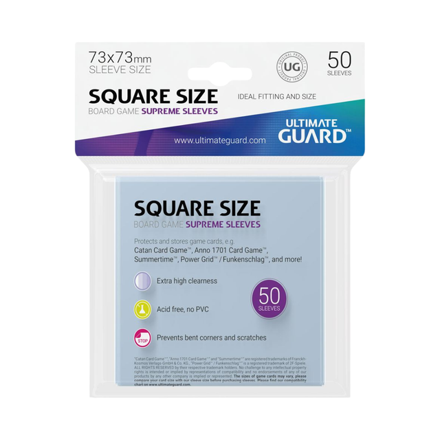 Ultimate Guard Supreme Sleeves - Board Game Cards Square (50)