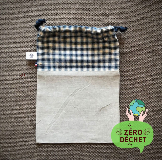 Sac à pain lin et coton