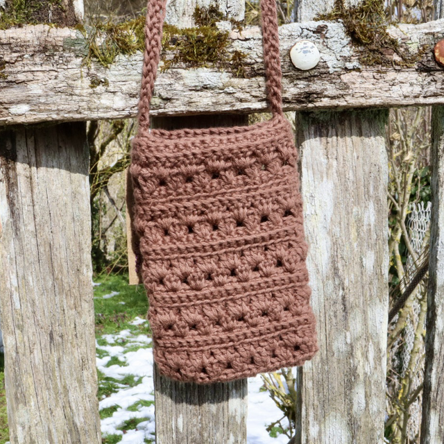 SACOCHE TÉLÉPHONE MARRON