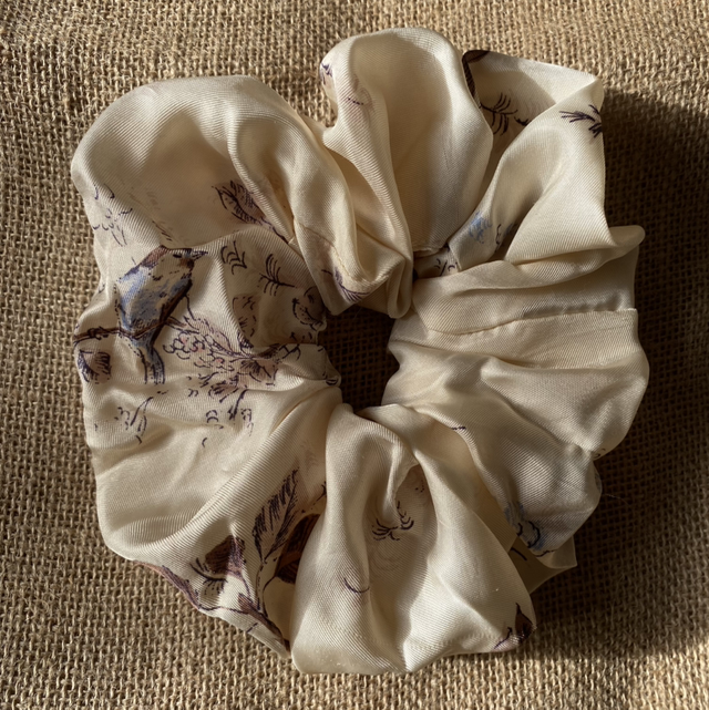 Chouchou XL imprimer beige/rose