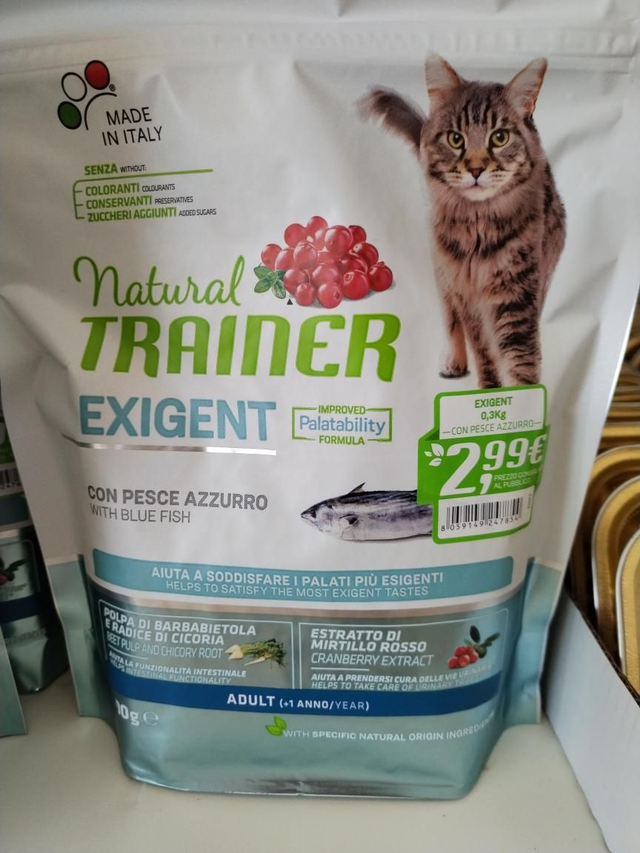 Natural Trainer Exigent Pesce Azzurro/Tacchino /Manzo 