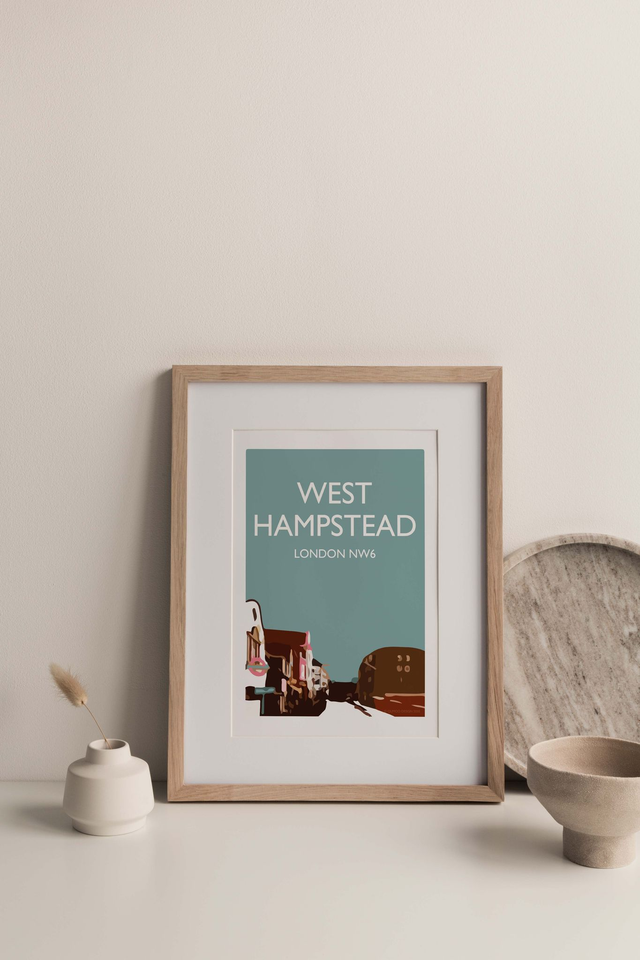West Hampstead teal (unframed)  (1)