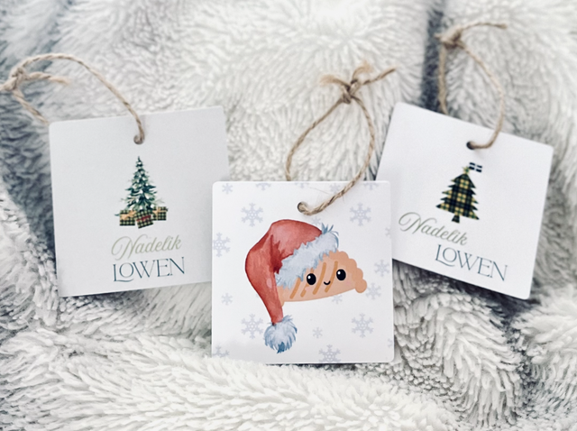Nadelik Lowen - TARTAN TREE (Pack of 5) Gift Tags