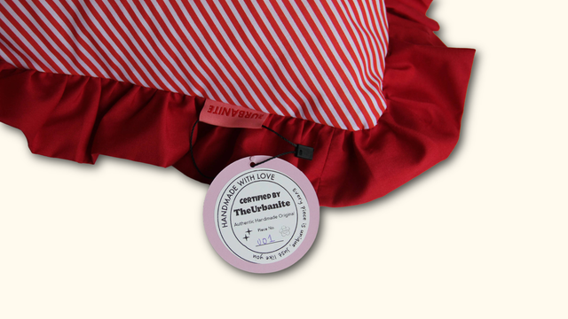 Ruffle Heart Cushion -TheFLOUNCE