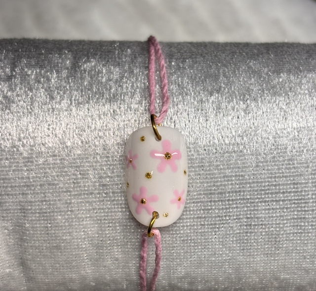 Bracelet fleurs rose