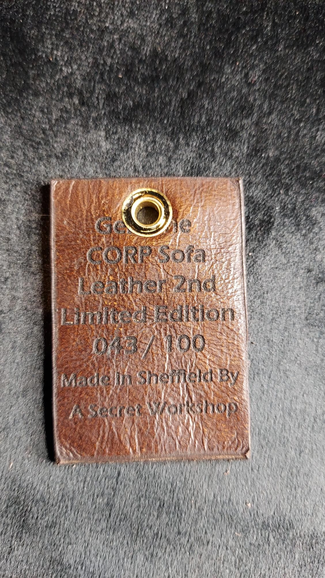 043 / 100 2nd Limited Edition Genuine CORP SOFA Leather Keyring