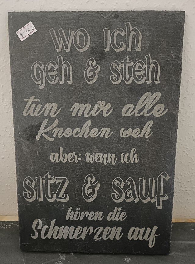 Schieferplatte "SPRÜCHE" versch Motive mit Lasergravur