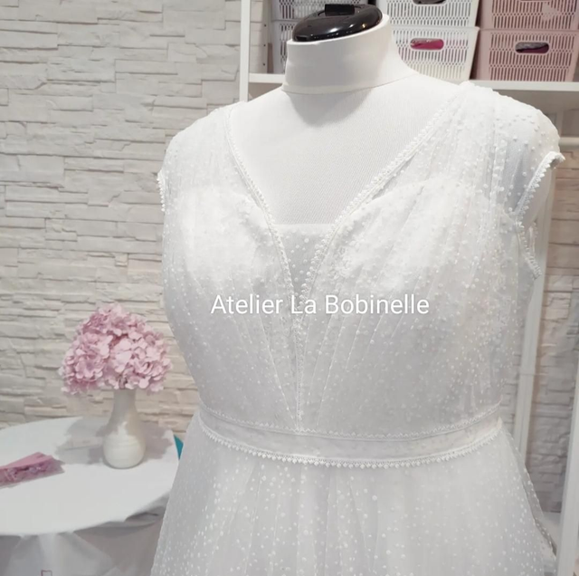 Robe de mariée Plumetis Taille 50/52 
