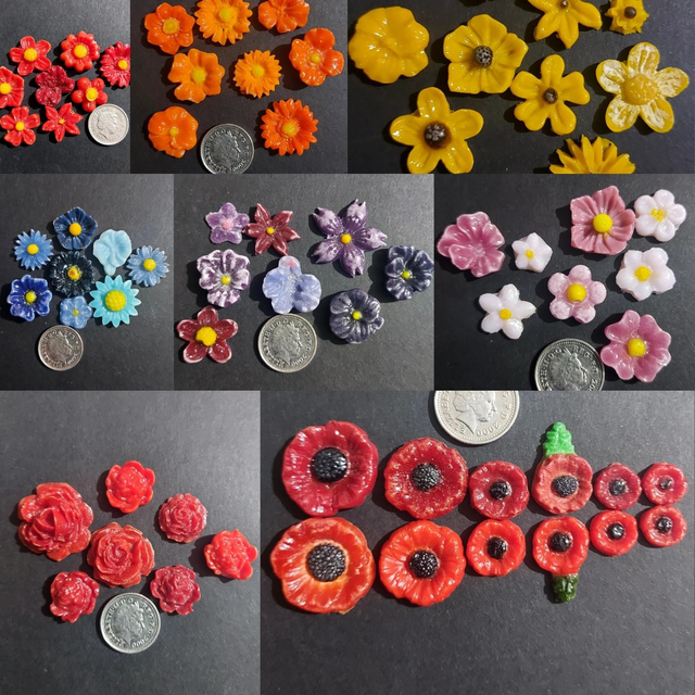 Fused Embellishments - Flowers