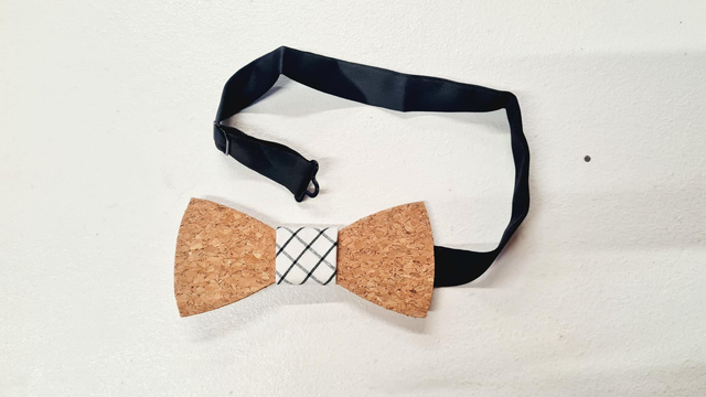 Noeud papillon en liège naturel reconstitué réglable 