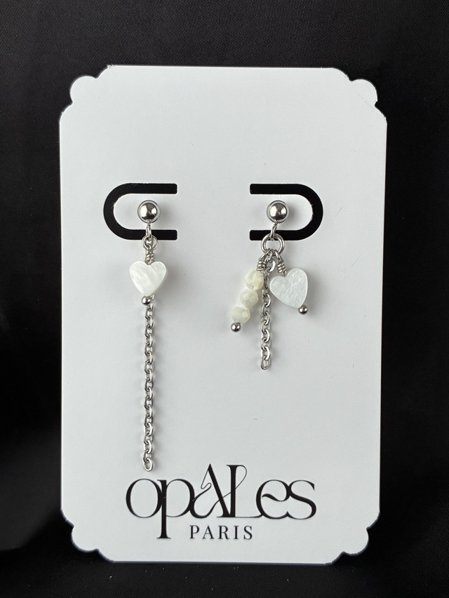 Boucles d'oreilles Asymétriques Argenté