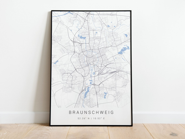 Braunschweig Stadtkarte | Druck | Poster