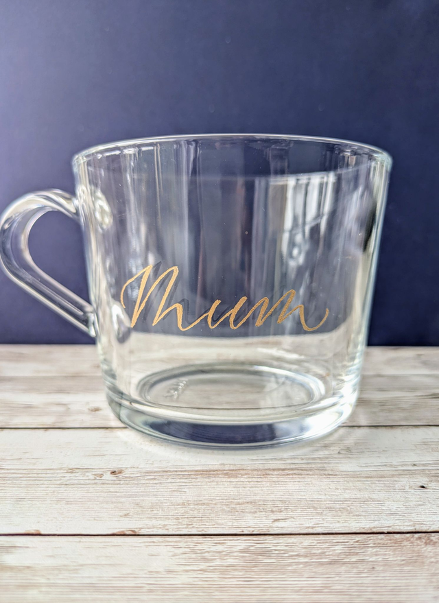 Personalised Engraved Glass mug