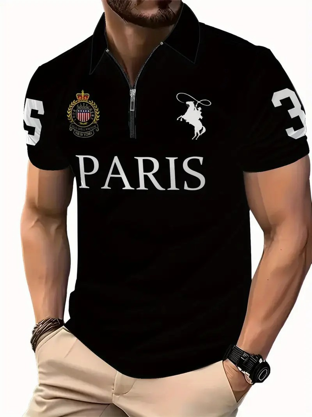Men's Stylish Paris Print Shirt
