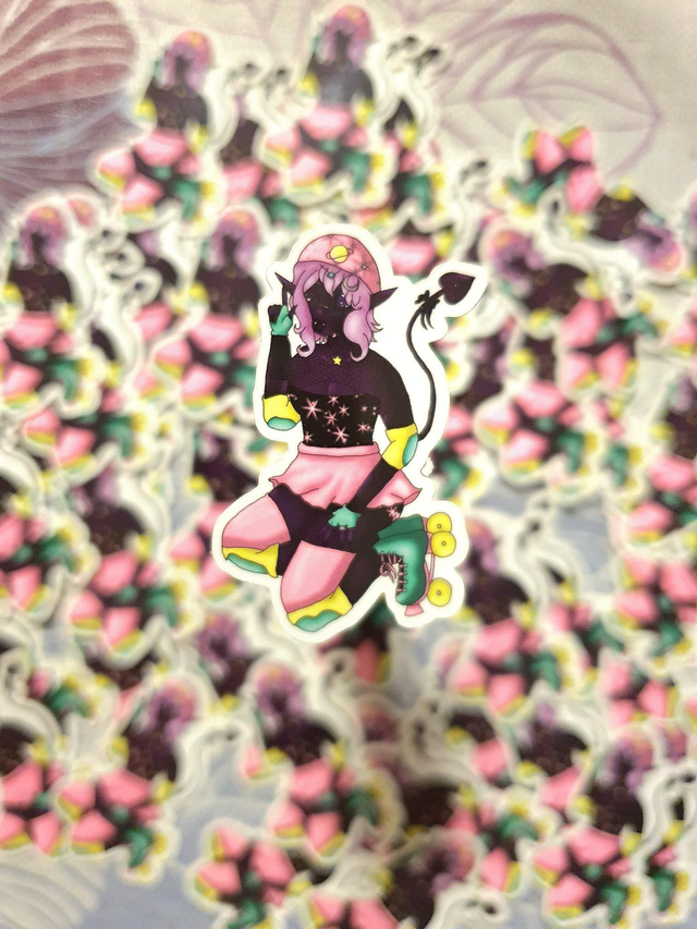 Sticker Skater Alien