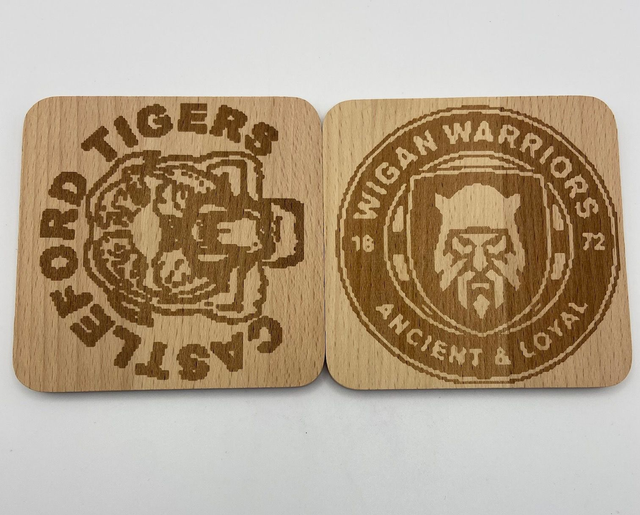 RUGBY BAMBOO COASTERS 