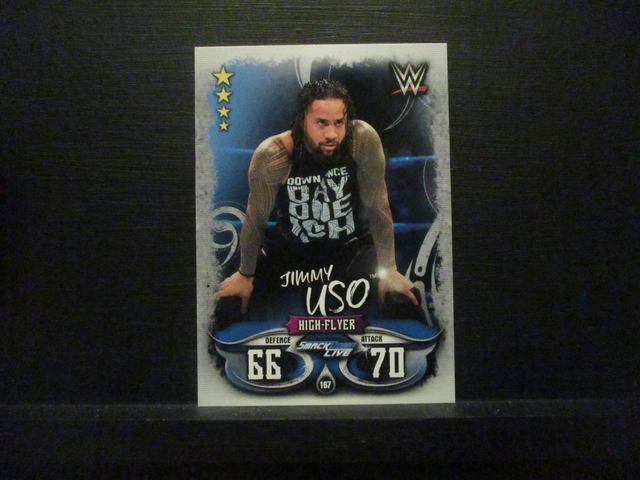Jimmy Uso - Smackdown Live Slam Attax Live Original Trading Card #167