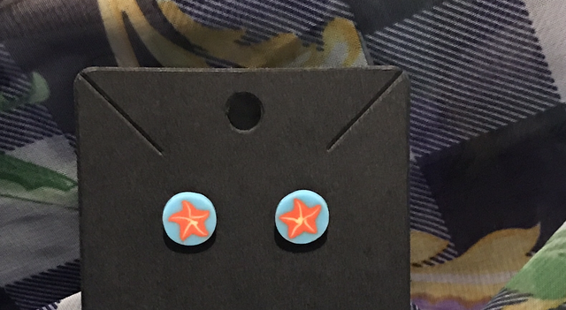 Children Non Metal Blue Earrings - CBE05