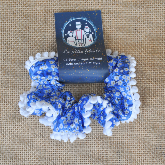 Chouchou ou foulchie - Mitsi Valeria - Bleu Victoria