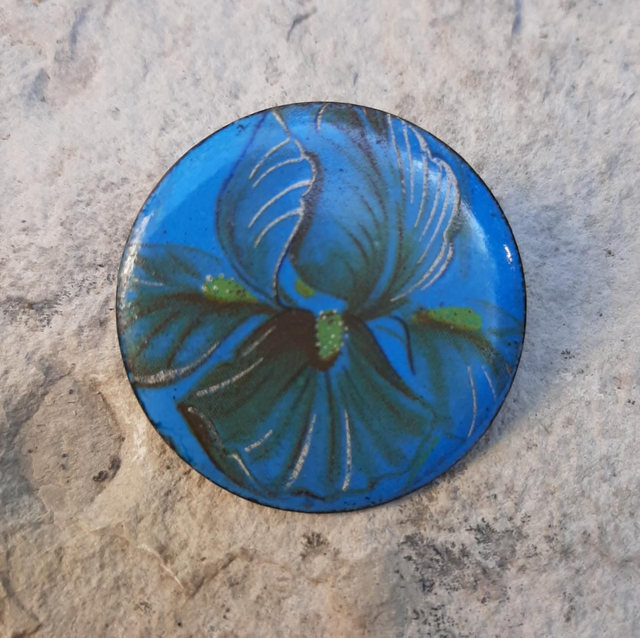 Broche Bleue Iris
