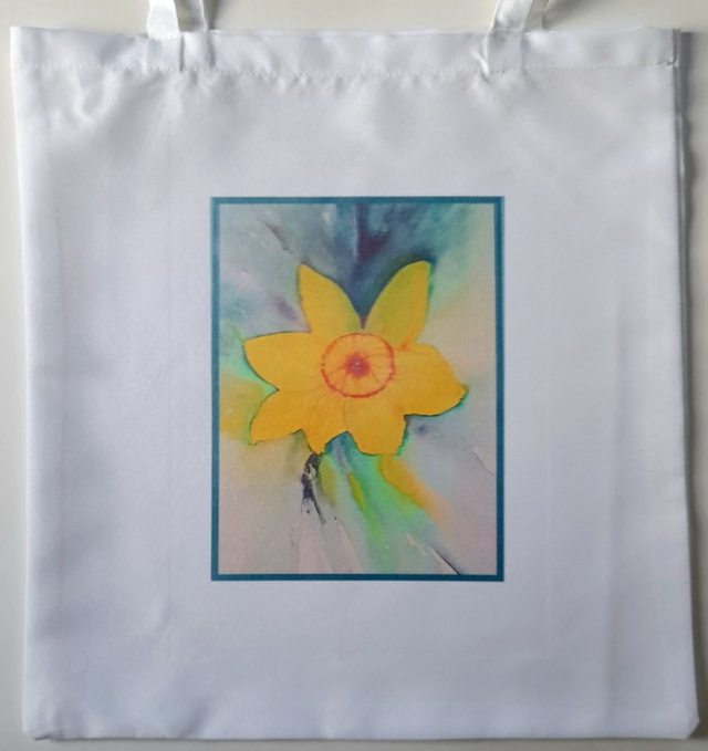 Tote Bag with Daffodil Artwork