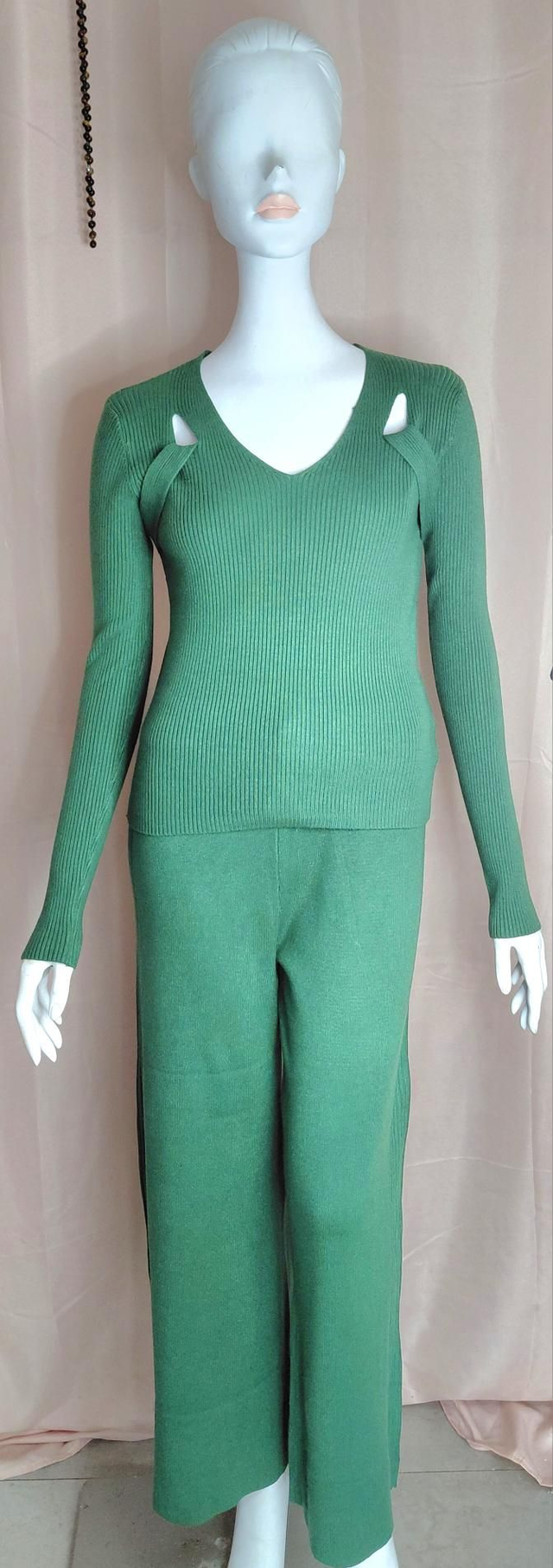 🌈 Ensemble Vert sapin Effet Seconde Peau Femme Chic Elégant Confort et Très Doux pour Tous les Jours Taille S/M🌈