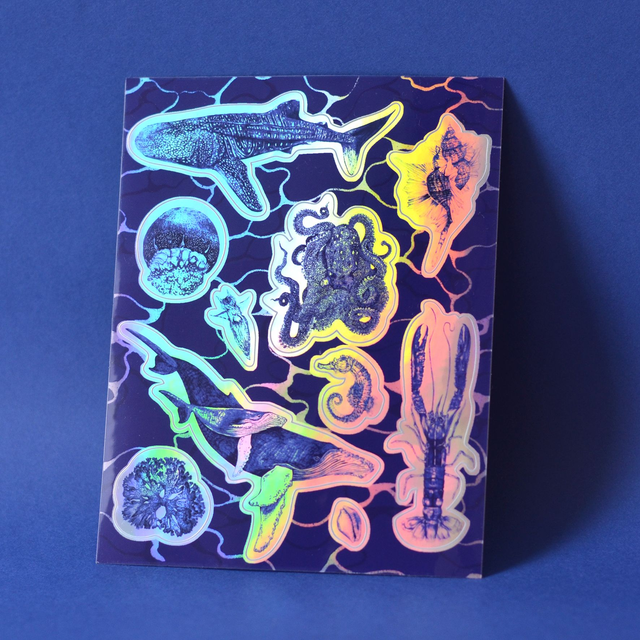 *last chance* Planche de stickers Océan *100% des ventes reversées à Sea Shepherd France*