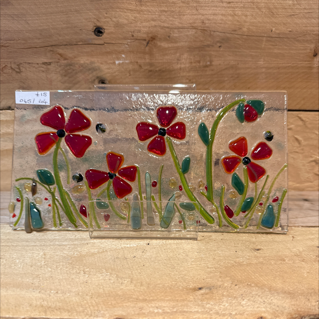Glass Poppy Flowers 